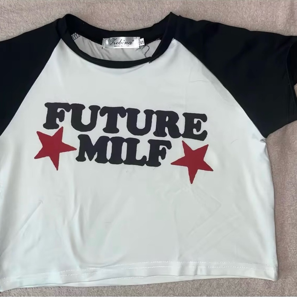 Cute Future Milf Cropped Shirt 🐱